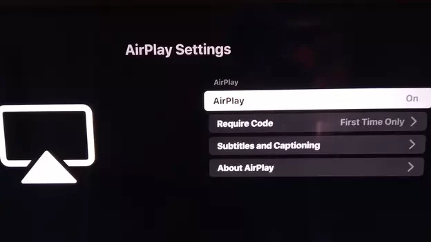 click on Airplay setting