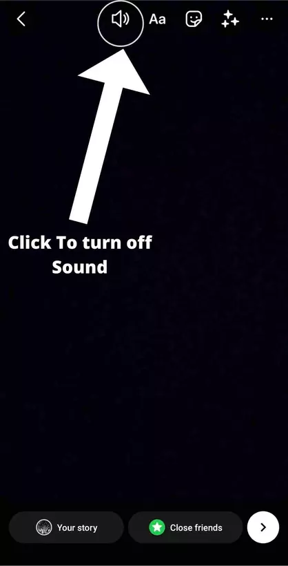 sound option on Instagram stories