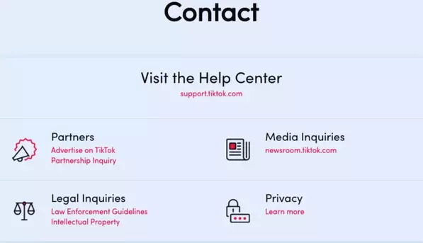 Contact TikTok Support 