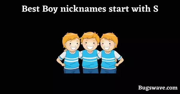 Boy nicknames start with S