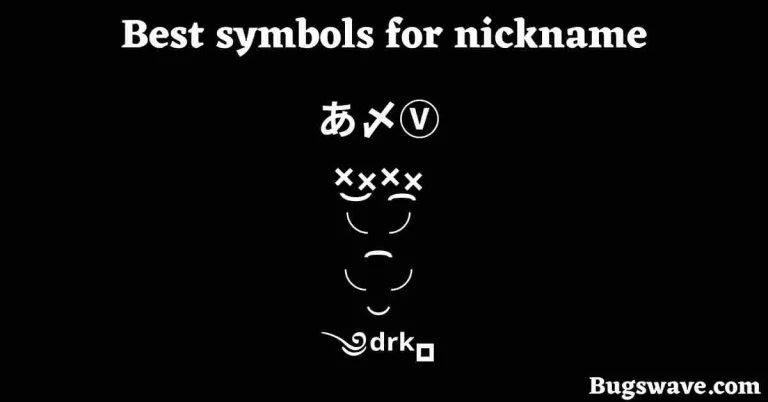 symbols for nicknames